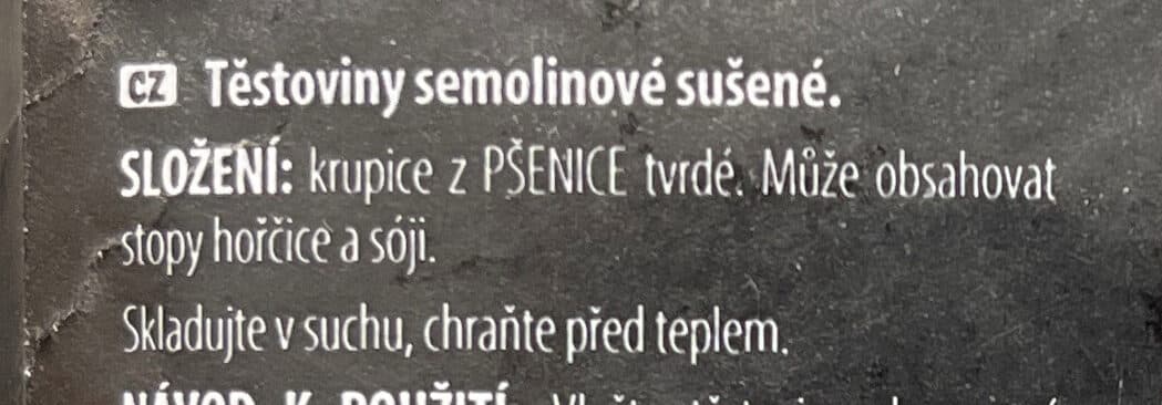 Billa Těstoviny packshot
