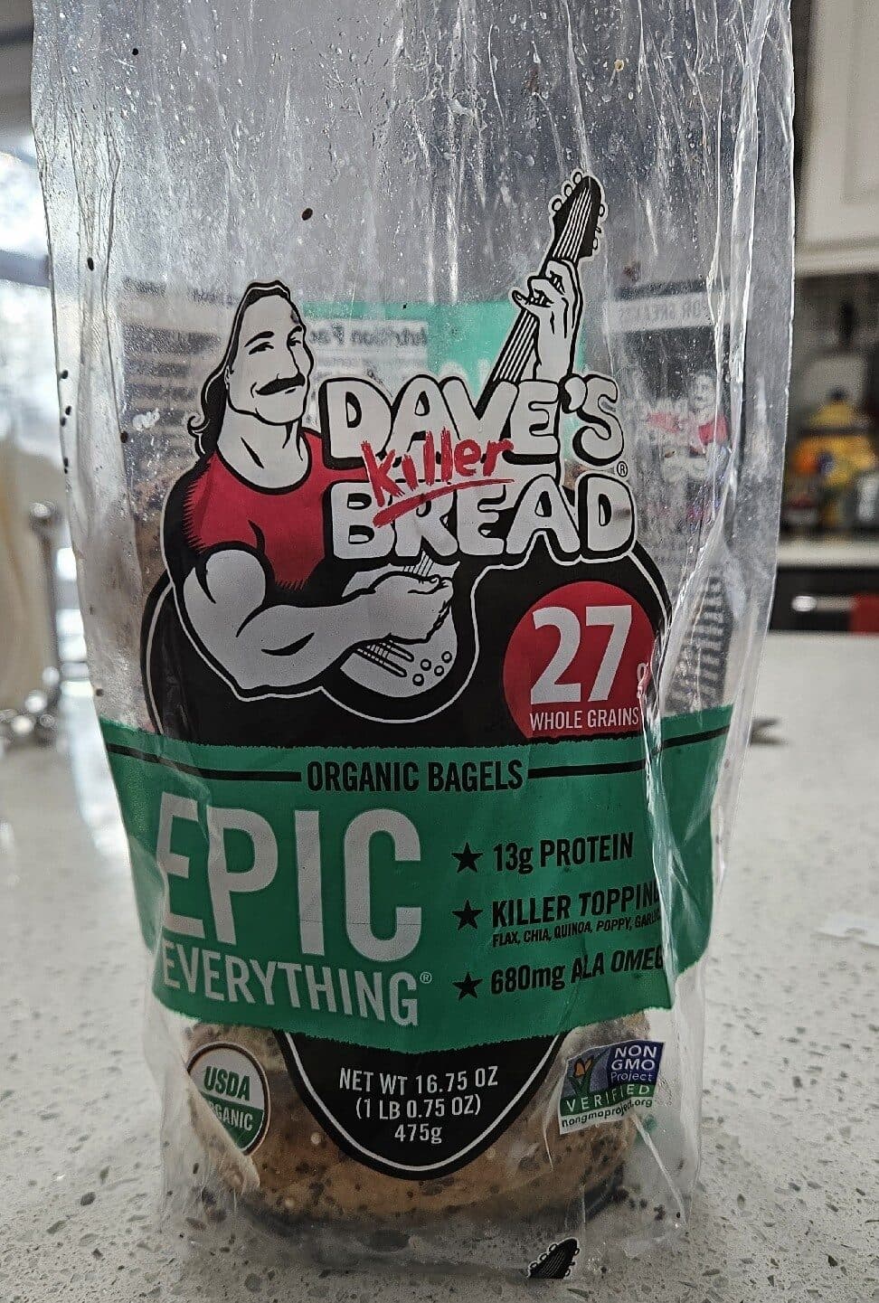 Dave's Killer Bread Organic Bagels Epic Everything packshot
