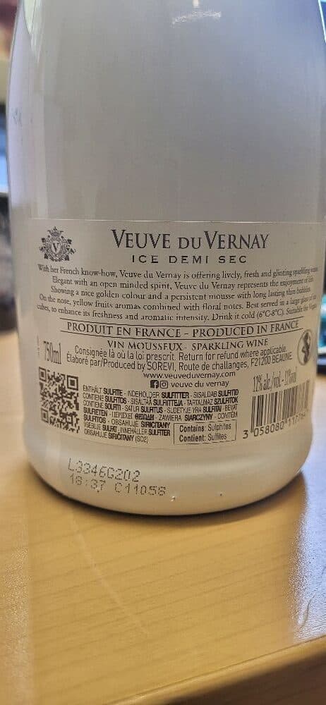 Veuve du Vernay Ice Demi Sec packshot