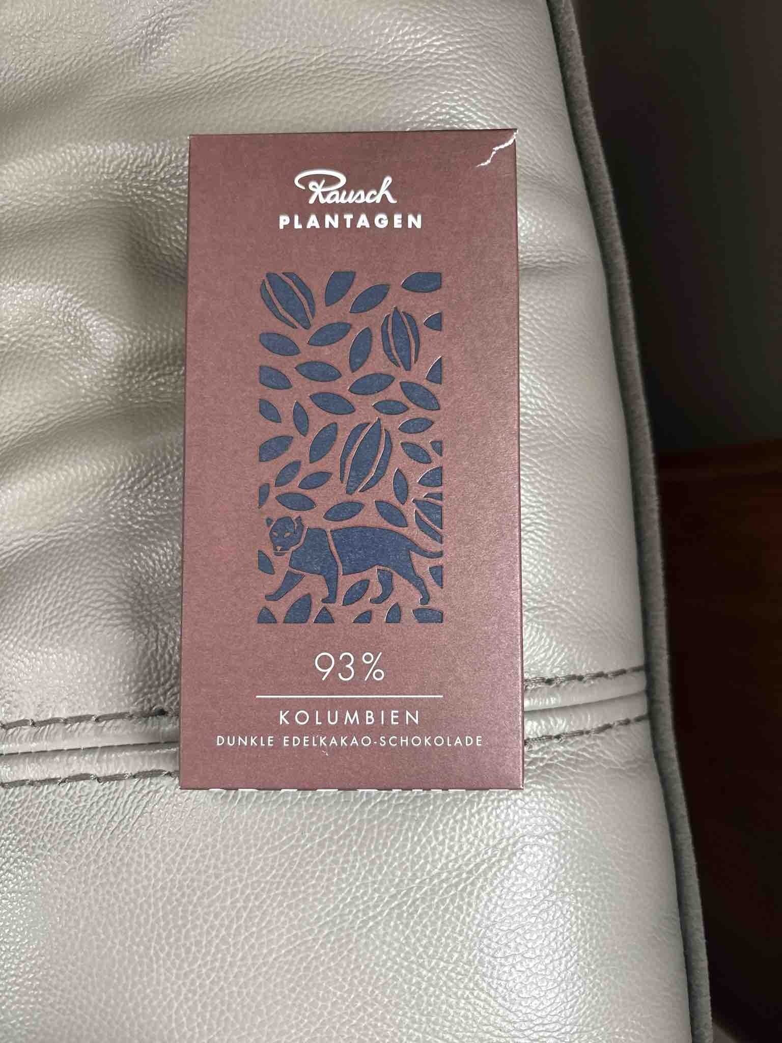 Rausch Plantagen Kolumbien Dunkle Edelkakao-schokolade packshot