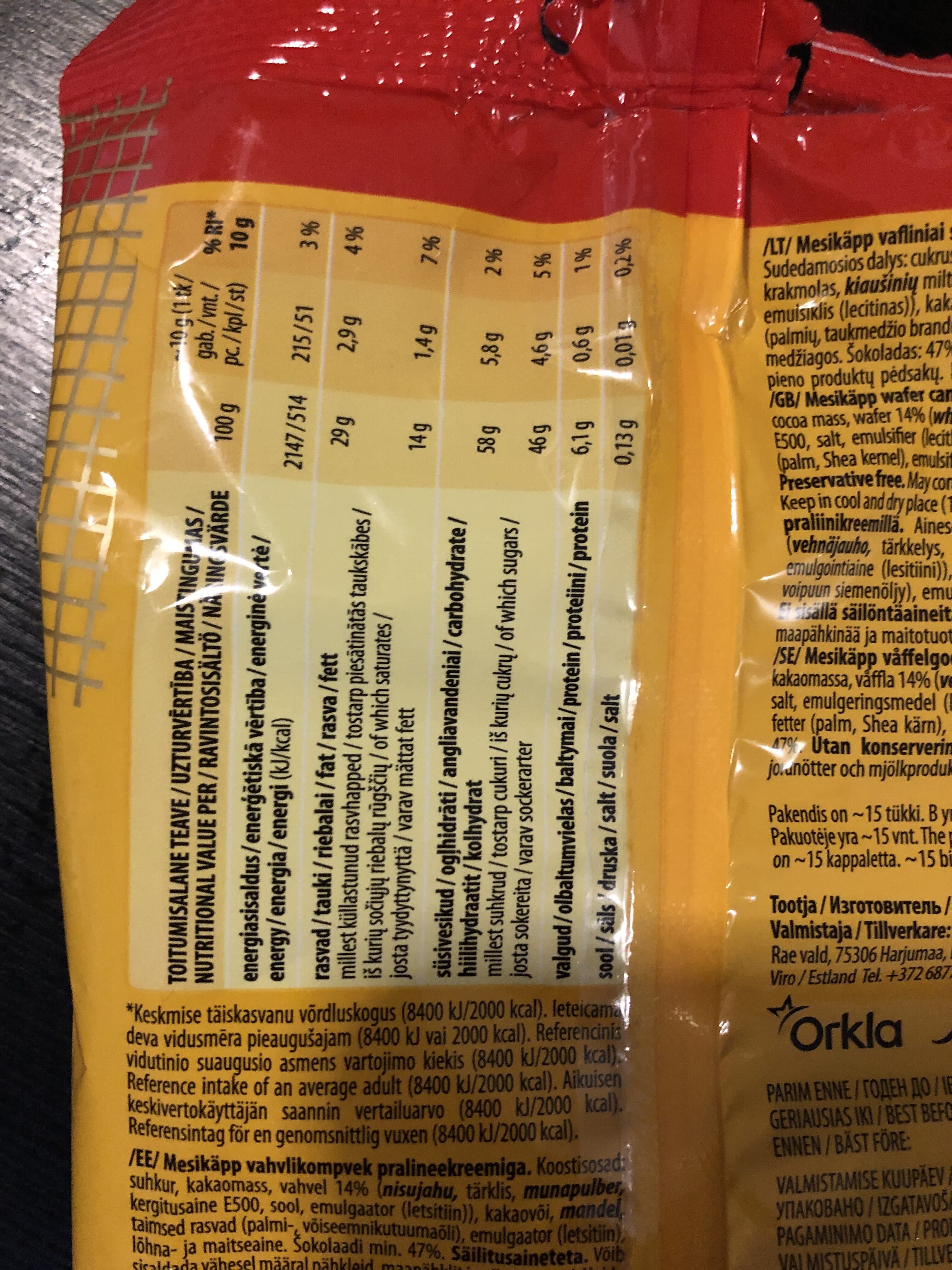 Kaleo Mesikäpp vahvlikomm packshot