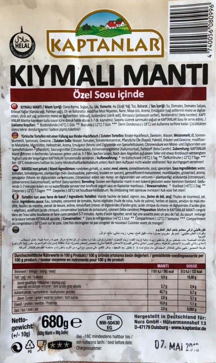 Kiymali Manti packshot