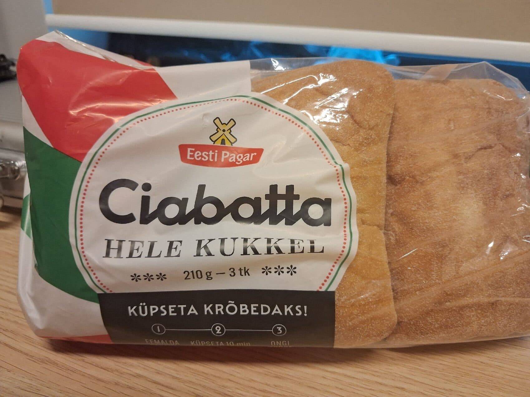 Eesti Pagar Hele Ciabatta Kukkel packshot