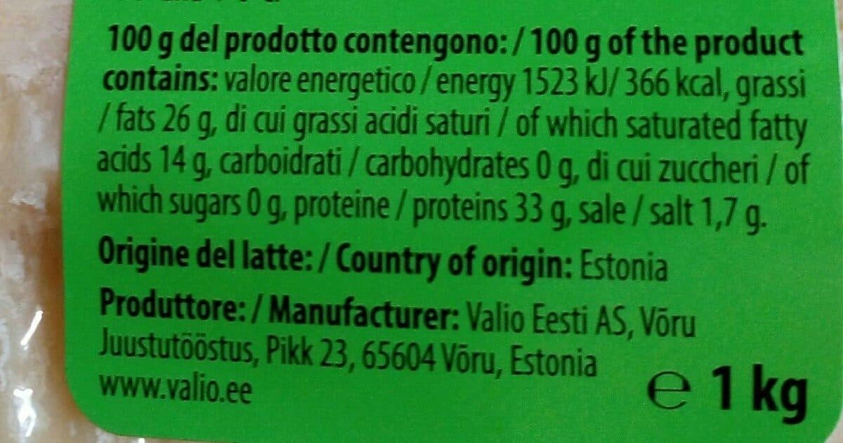 Open Food Facts Formaggio grana packshot