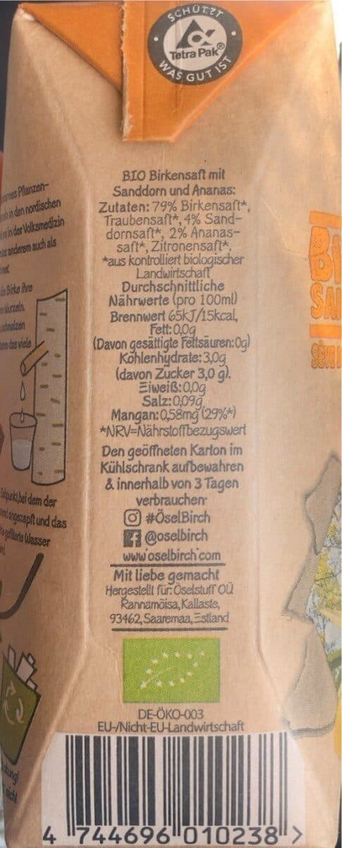Open Food Facts Birkensaft packshot