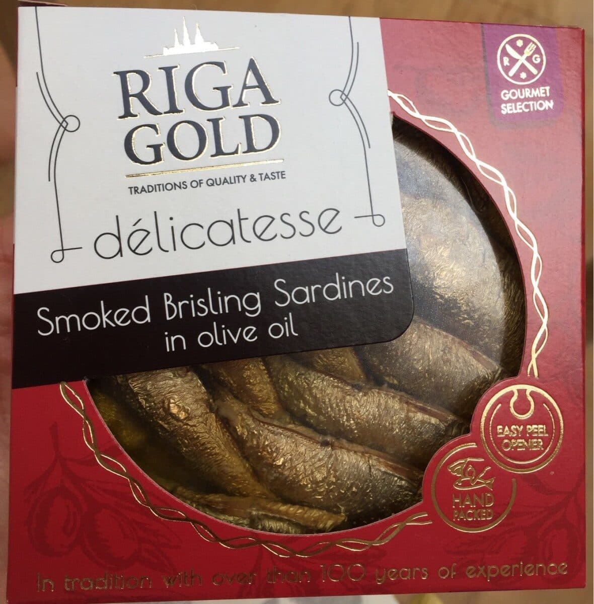 Smoked Brisling Sardines in olive oil packshot