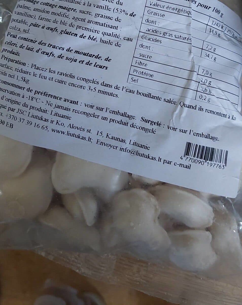 Raviolis fromage packshot
