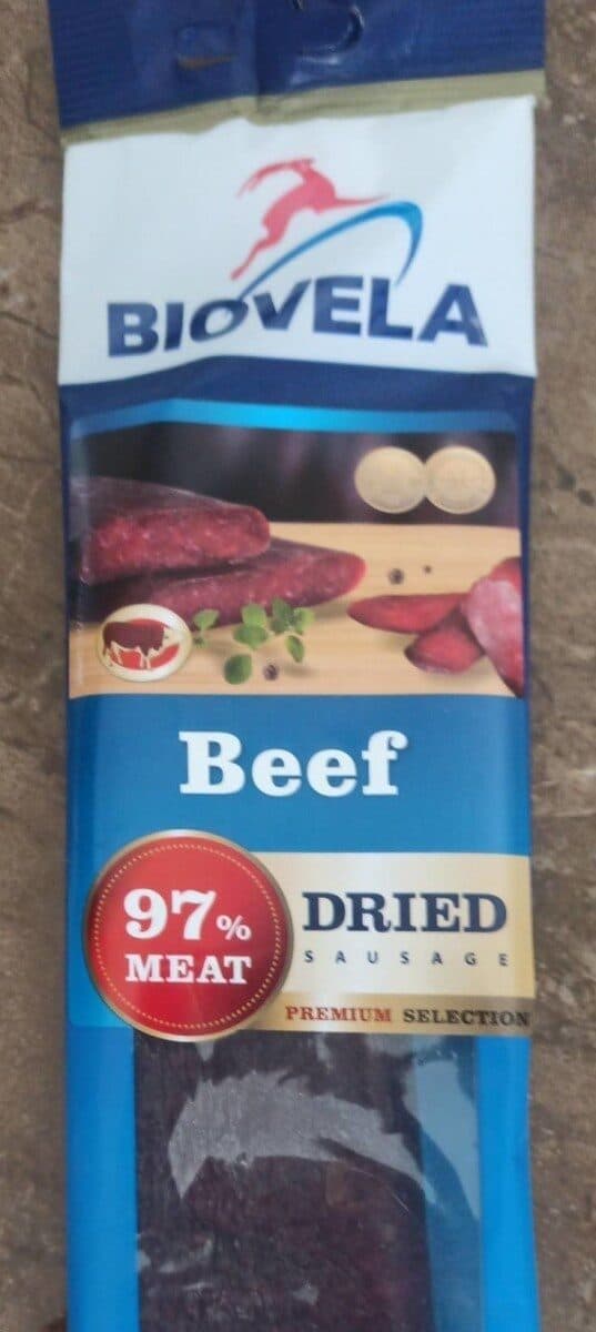 Beef dried sausage packshot