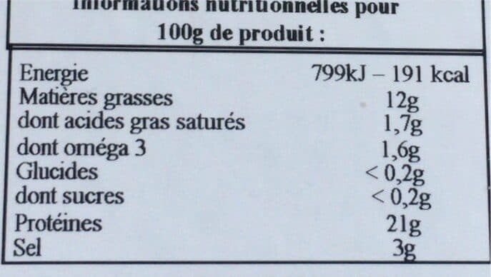 Open Food Facts Saumon atlantique fumé élevé en Écosse packshot