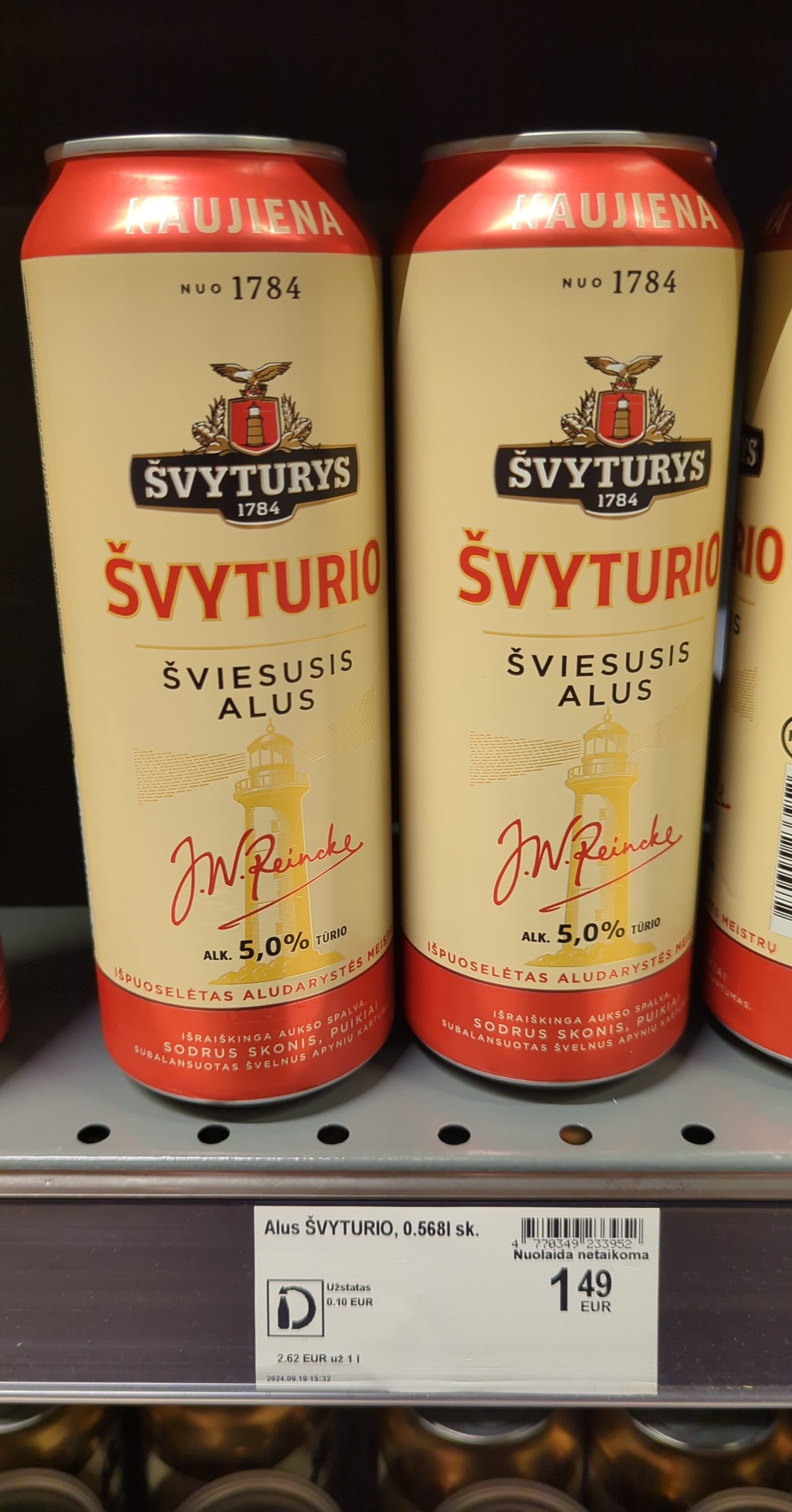 Šviesusis Alus ŠVYTURIO, 0.5681 sk. packshot