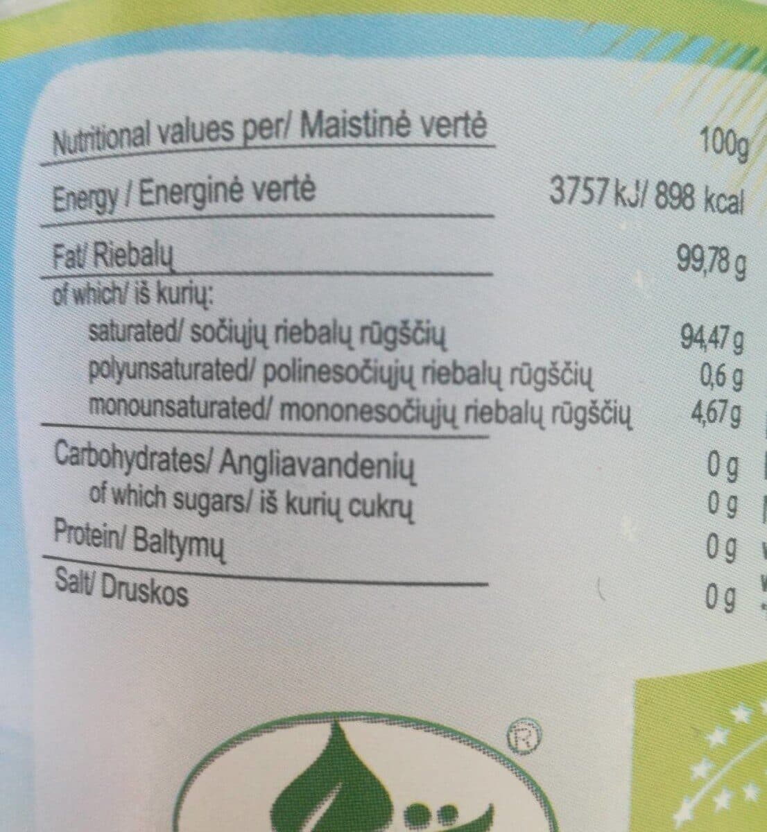 Open Food Facts Organic Coconut Oil Premium packshot