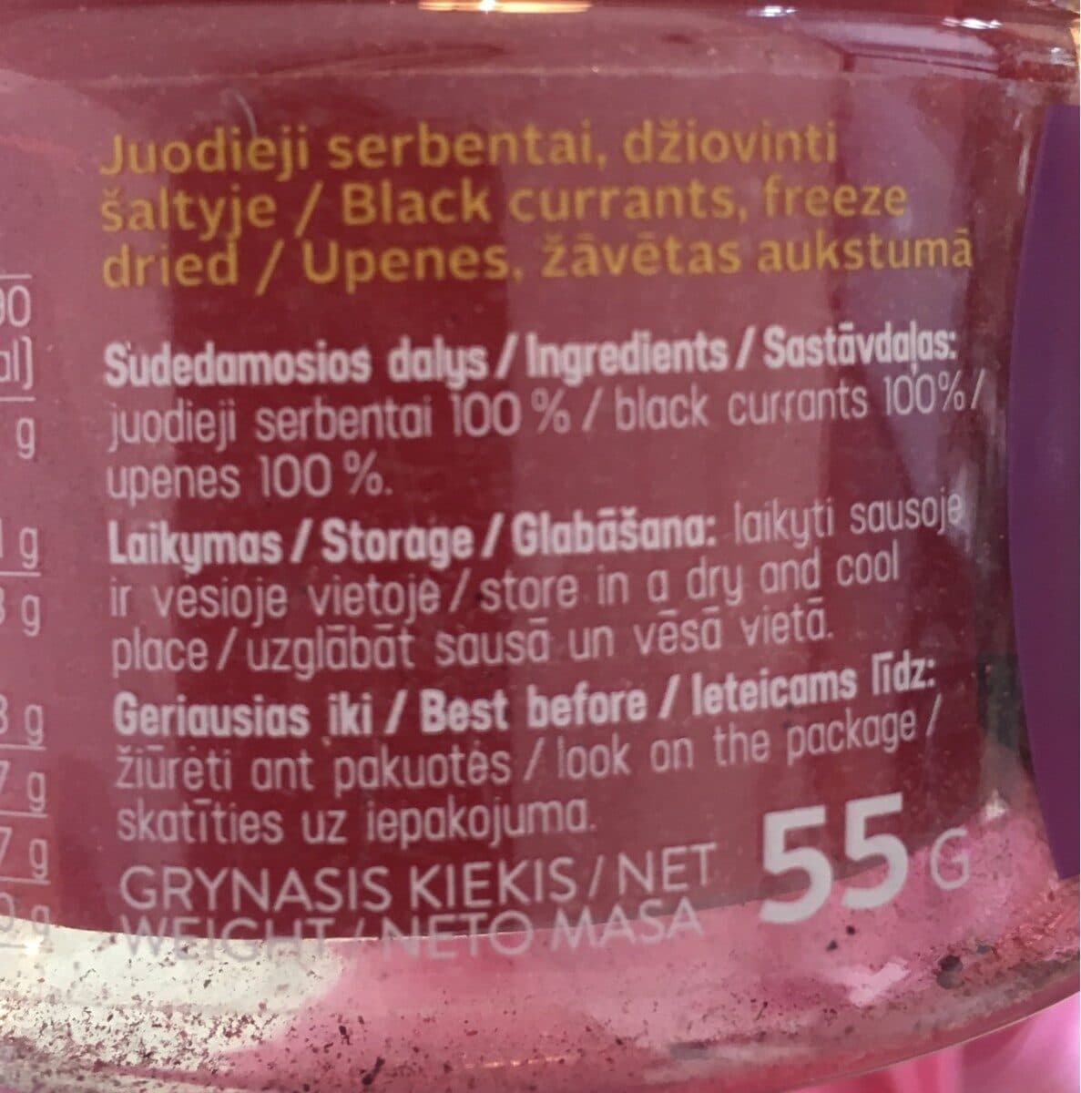 Open Food Facts Black currants packshot