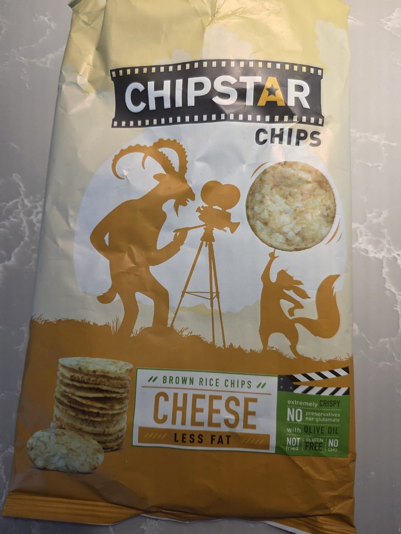 Chipstar Brown Rice Chips Cheese packshot