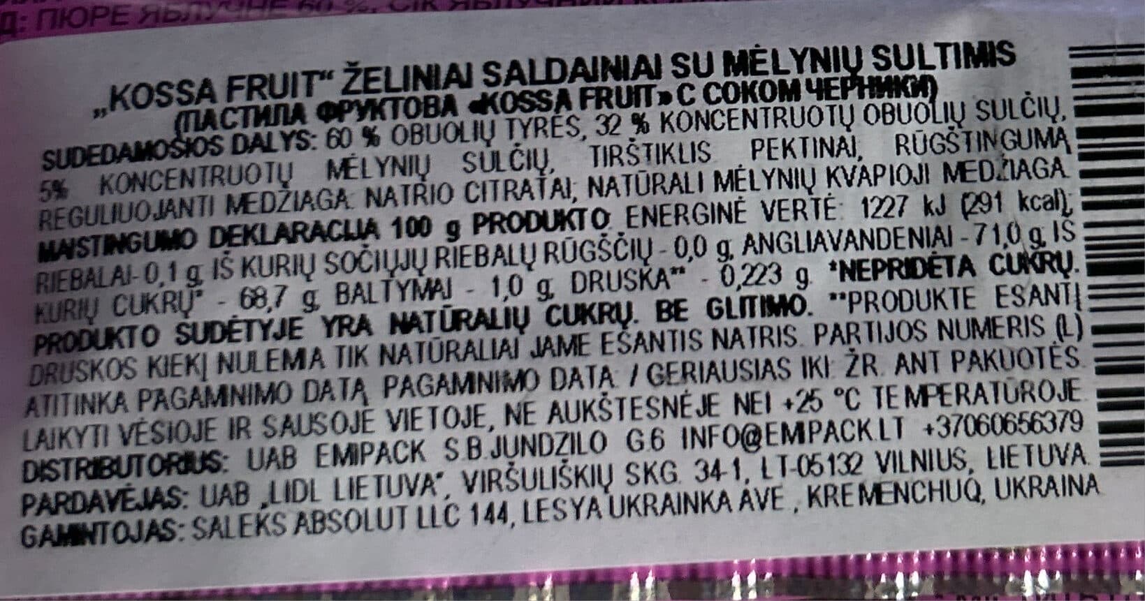 D.E.M.I. Kossa Fruit packshot