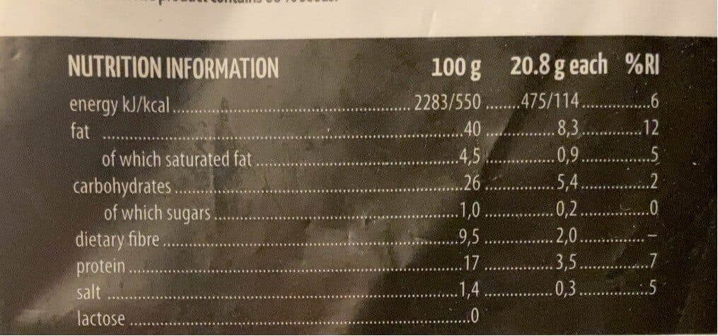 Open Food Facts Crispbread with seeds chia and quinoa packshot