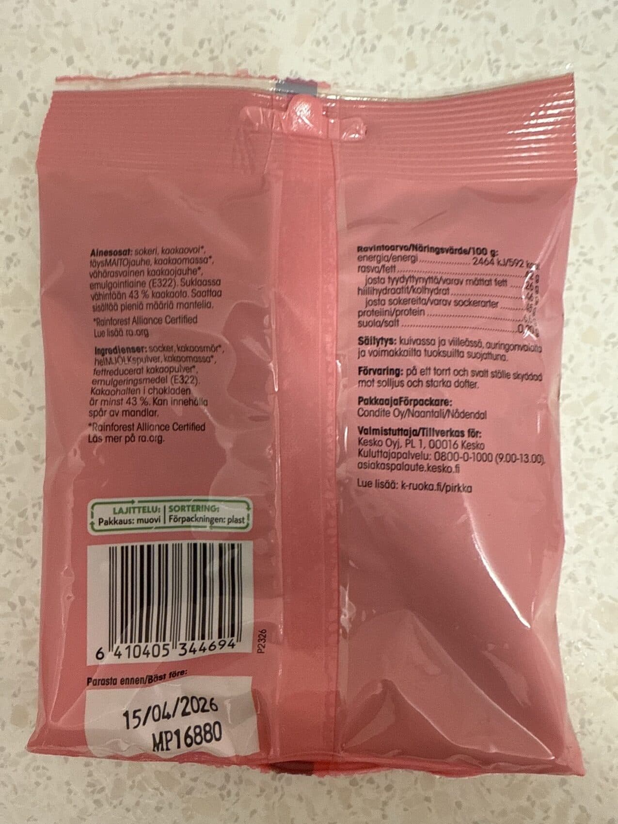 Pirkka Maitosuklaahippu packshot
