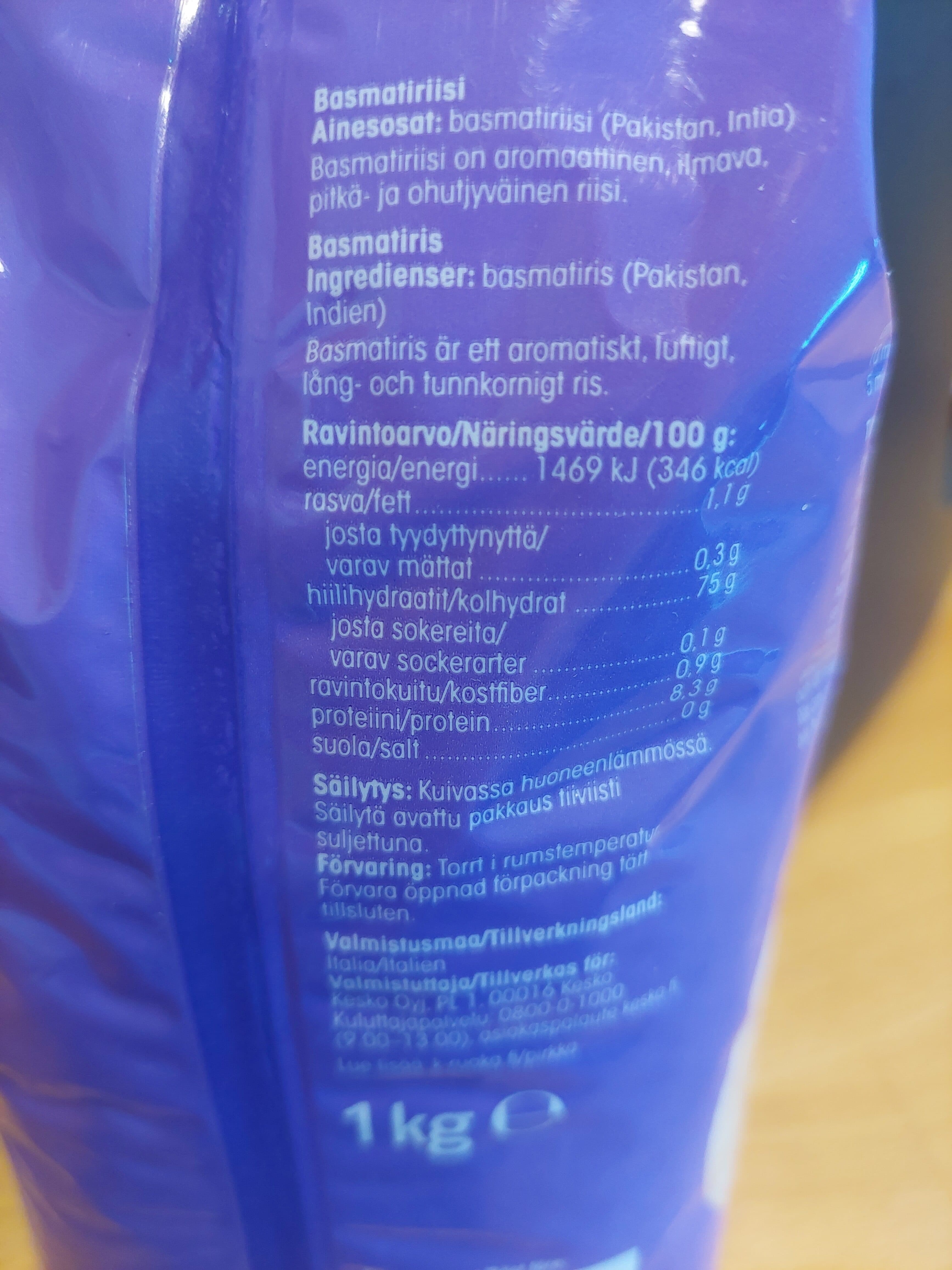Pirkka Basmati Riisi packshot