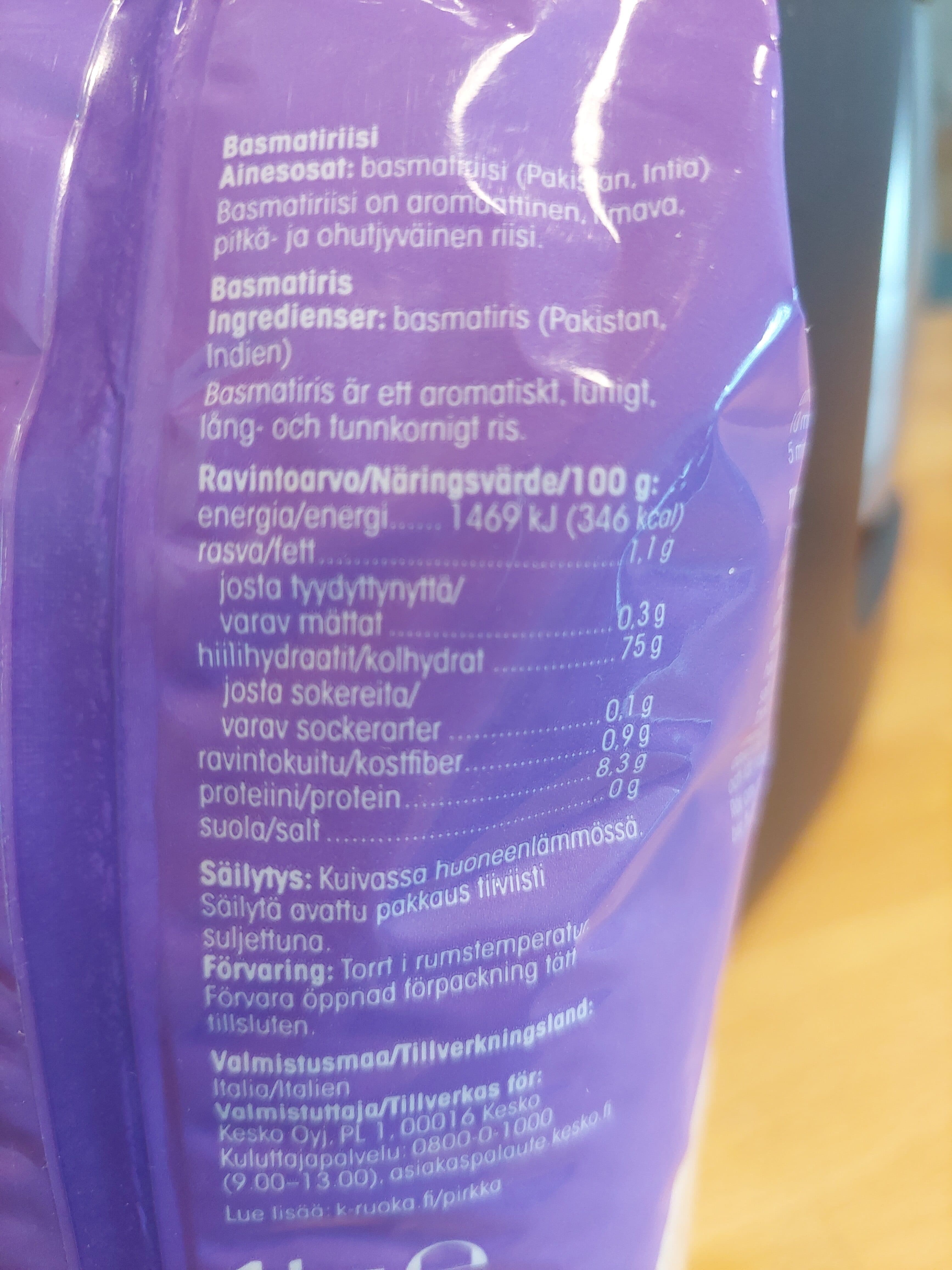 Pirkka Basmati Riisi packshot