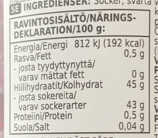 Open Food Facts Mustaherukka packshot