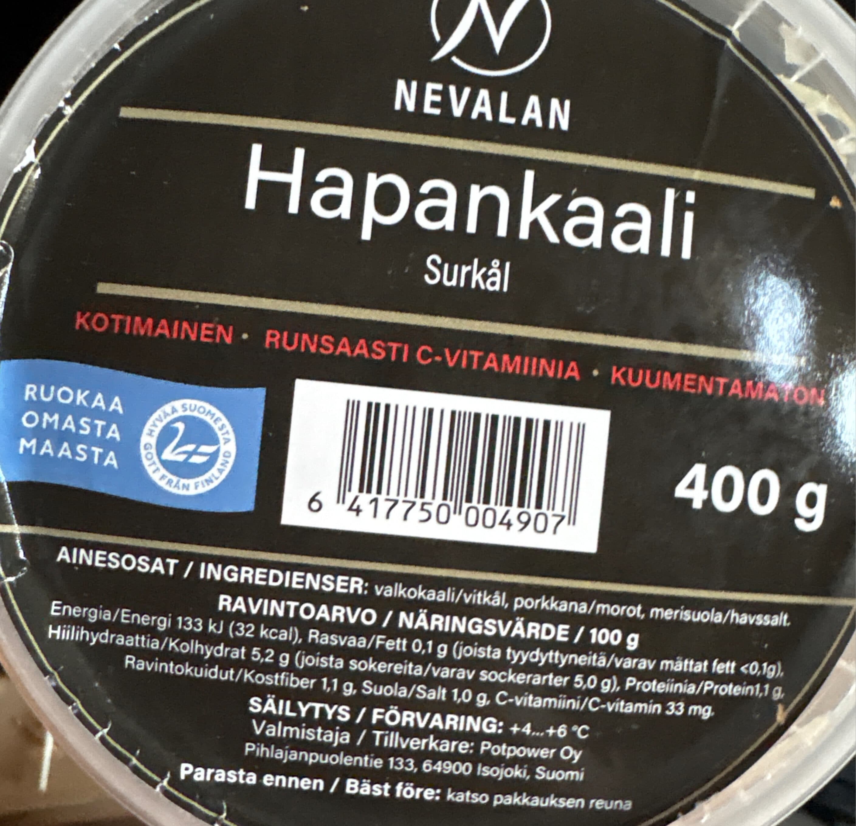 Nevalan Surkål packshot