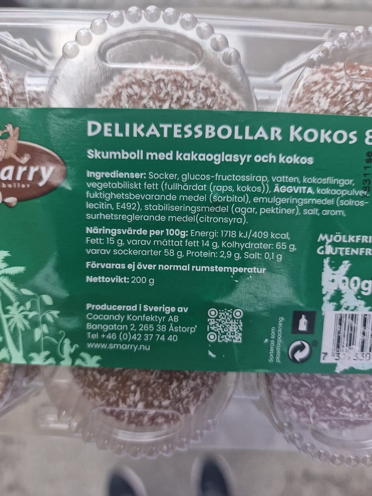 Smarry Delikatessbollar Cocos packshot