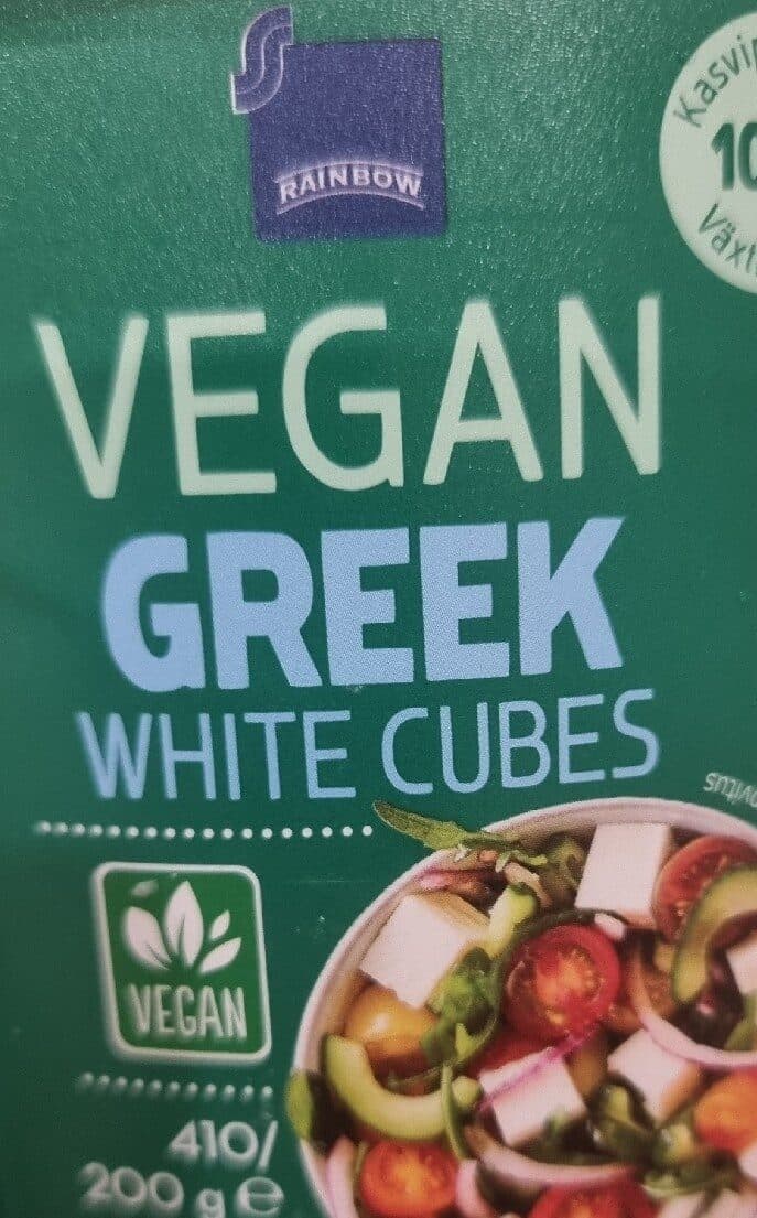 Rainbow Vegan Greek White Cubes packshot