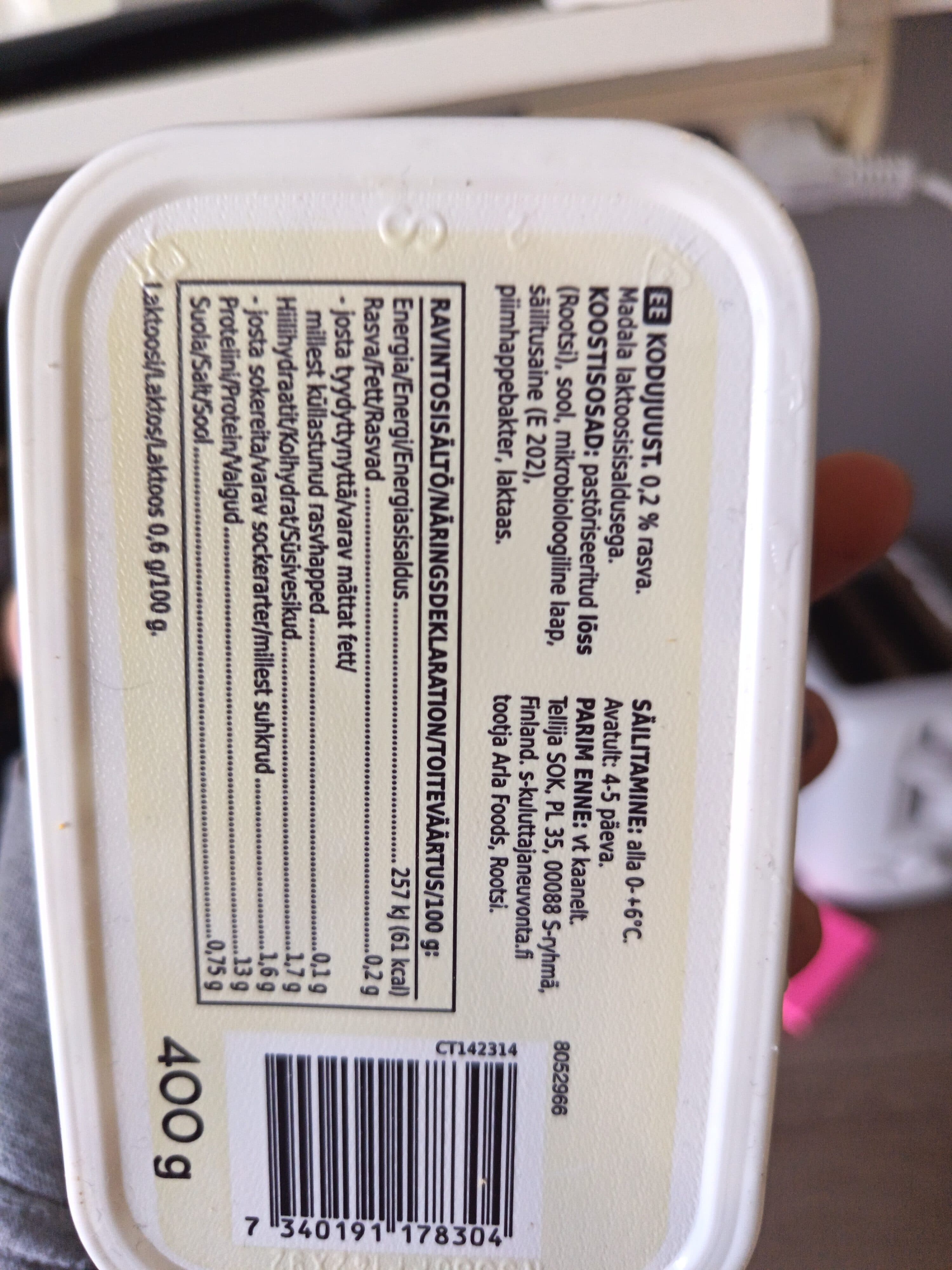 Coop Rasvaton Raejuusto packshot