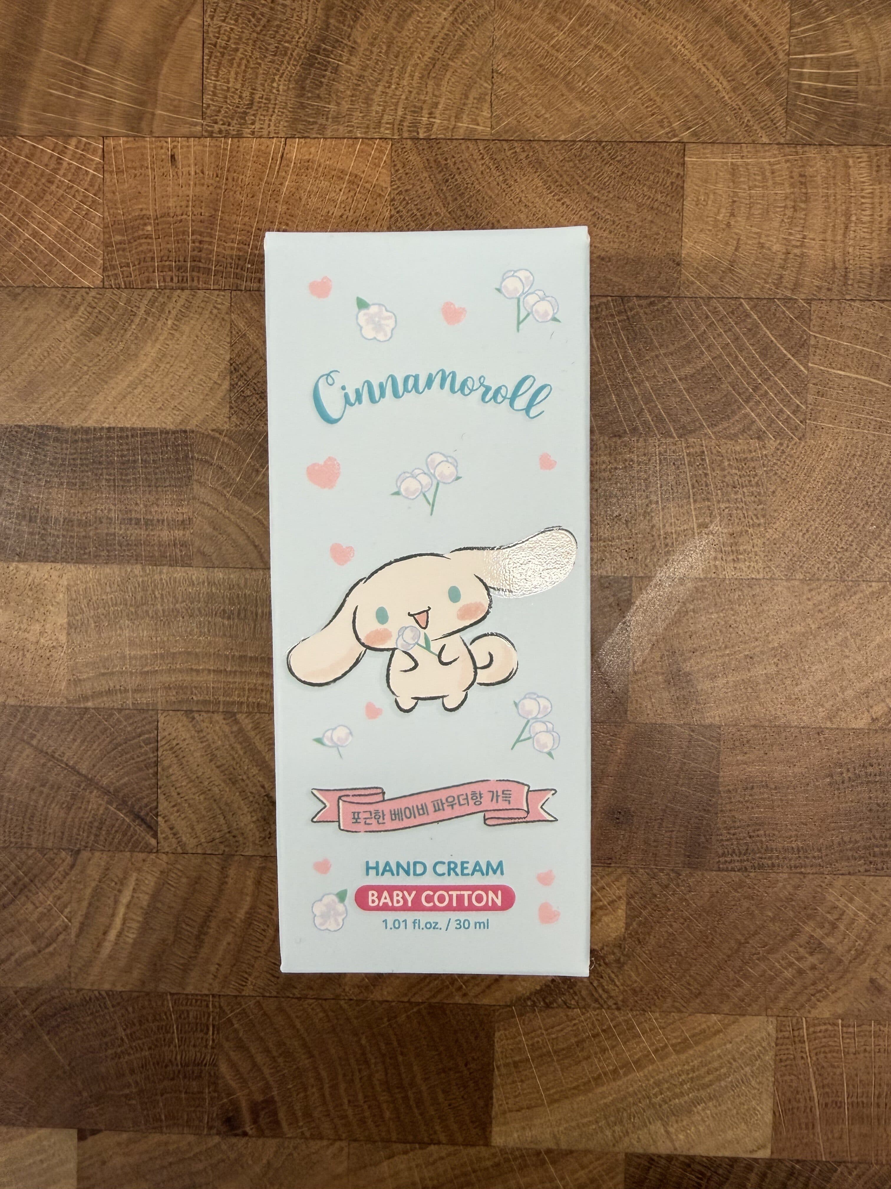 Measty Sanrio Cinnamorol hand cream packshot